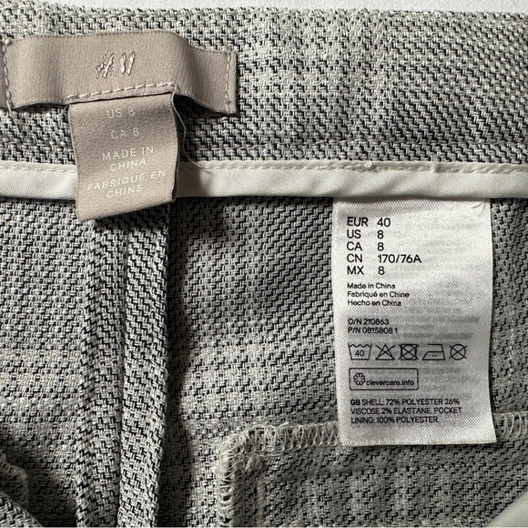 H&M Women’s Gray Plaid Dress Pants / Trousers - Picture 3 of 6